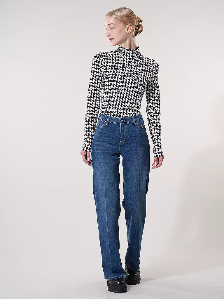 SOMEDAY Jeans Flared Fit CARIE ICONIC dunkelblau