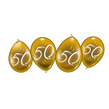 Karaloon Ballons mit der Zahl 50, 8 Stück