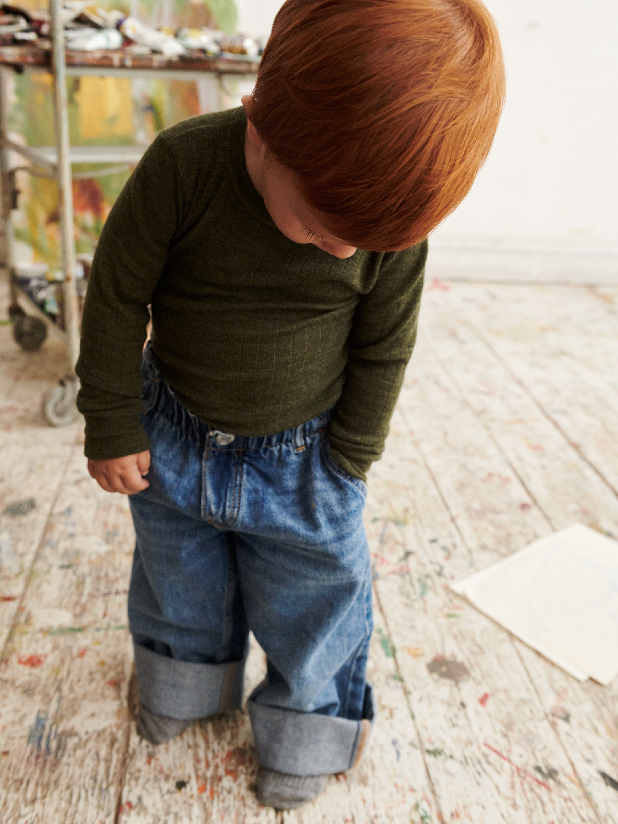 Shirt van merinowol voor baby's