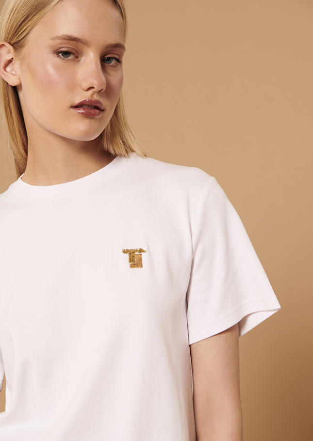 T-shirt Taramoonblanc en jersey