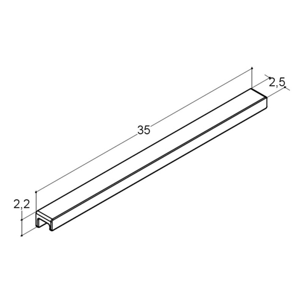 HÅNDTAK SCANBAD STEP INOX LOOK 350MM
