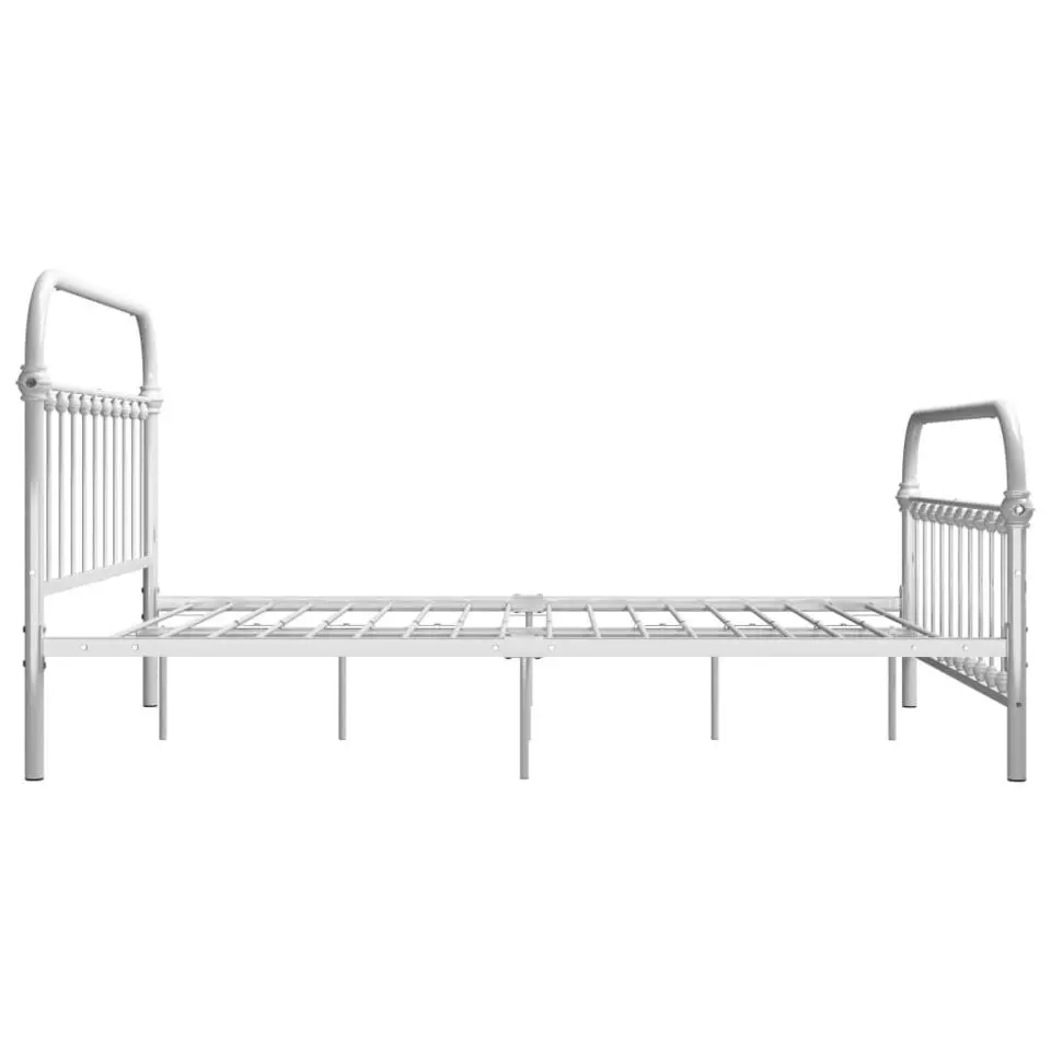 vidaXL - Bed frame - Wit - Metaal - 140 x 200 cm