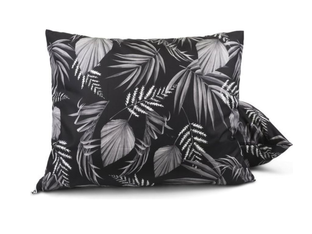 HappyBed Black leaves set van 2 kussenslopen - 60x70 cm