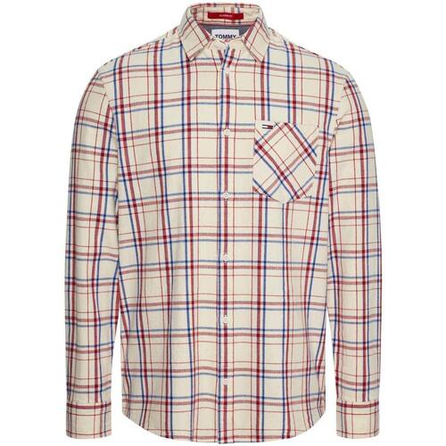 Tommy Jeans - TJM CLSC CHECK POCKET SHIRT Beige