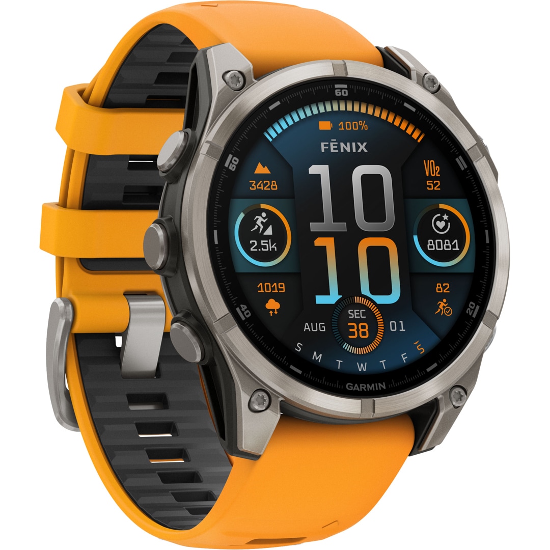 Garmin Fenix 8 - 47mm AMOLED Sapphire Graphit / Spark Orange