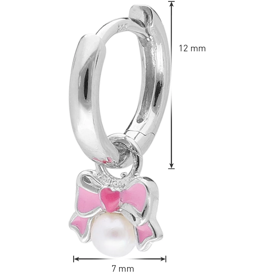 trendor Kinder-Ohrringe Silber 925 Klapp-Creolen mit Schmetterling silver