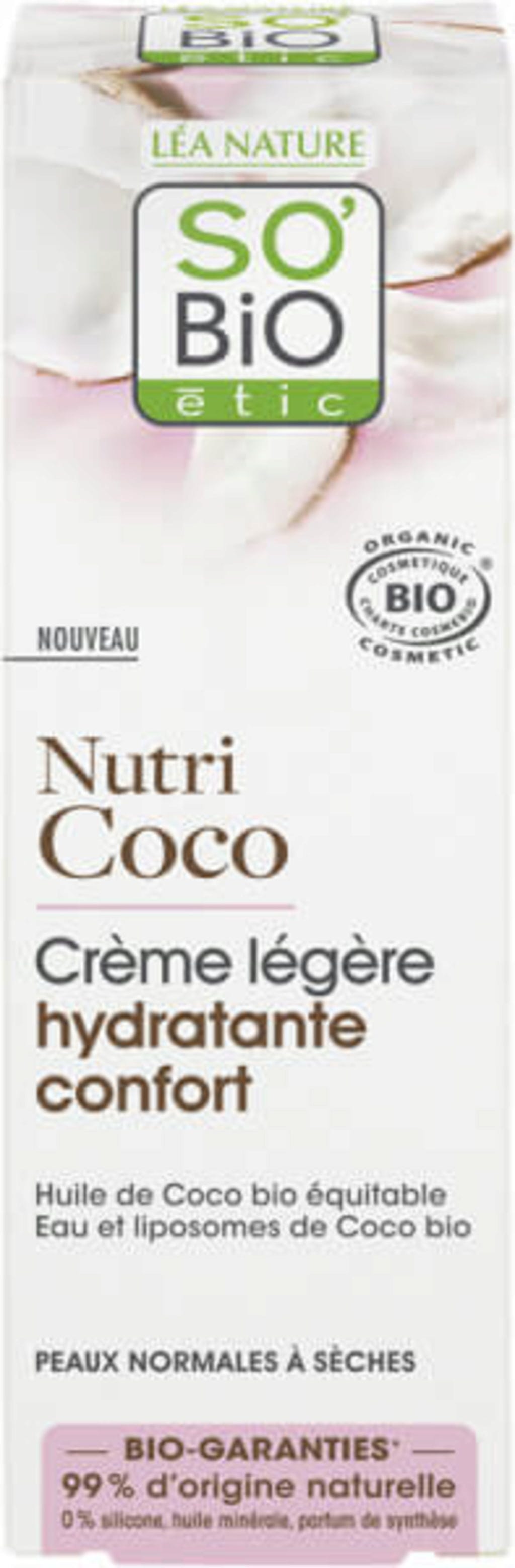 LÉA NATURE SO BiO étic  Nutri Coco Leichte Pflegecreme, 50 ml