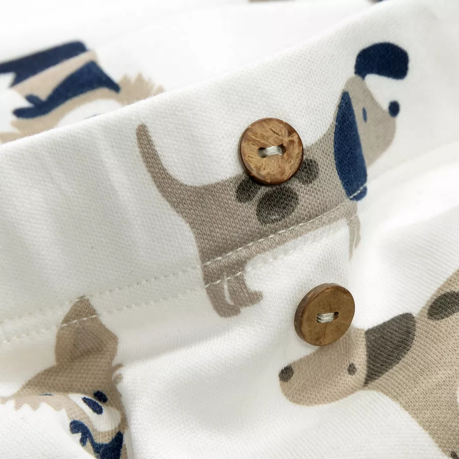 STACCATO Leggings offwhite dog gemustert