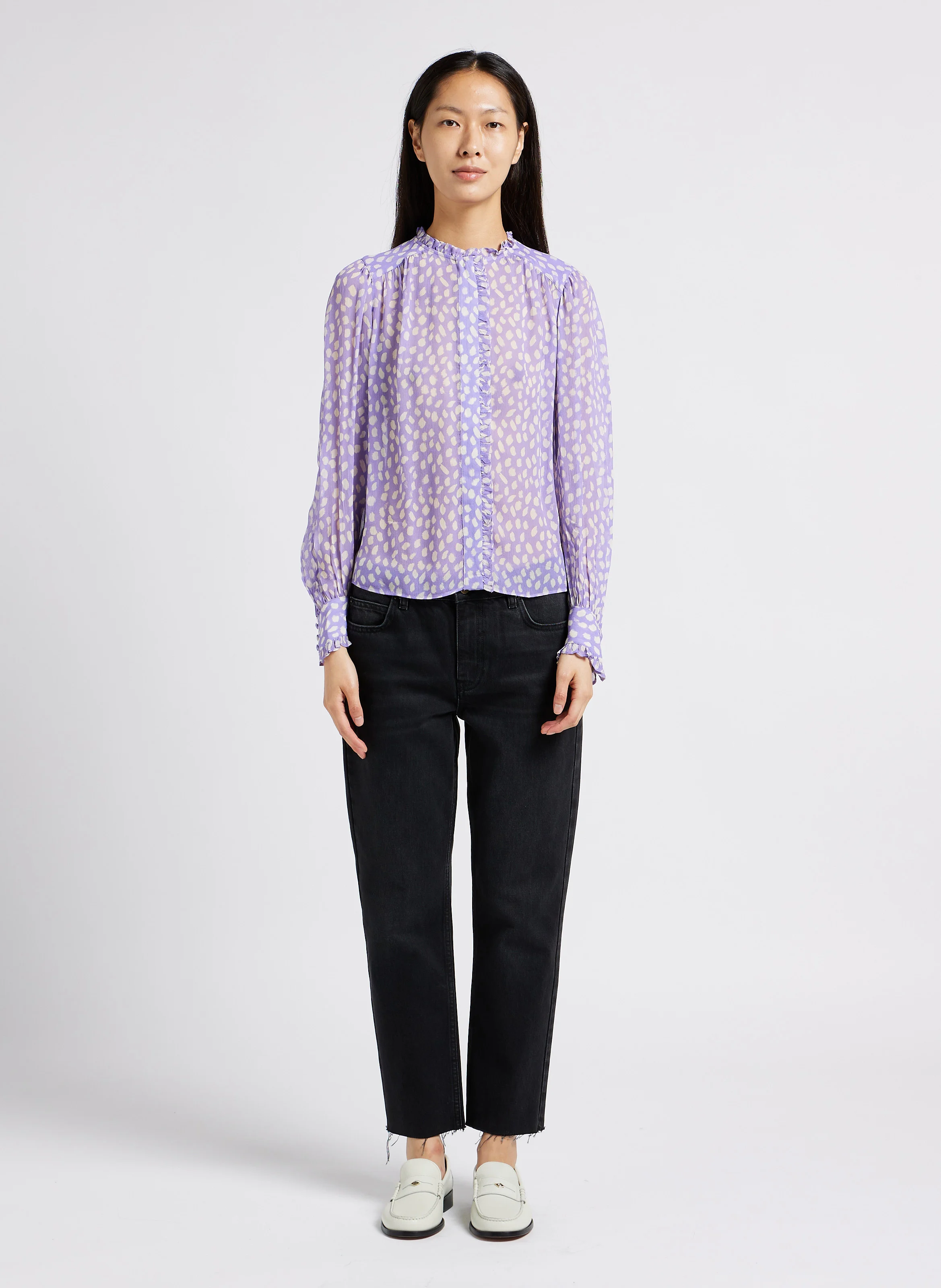EVAN - Jean slim taille haute en coton | Noir