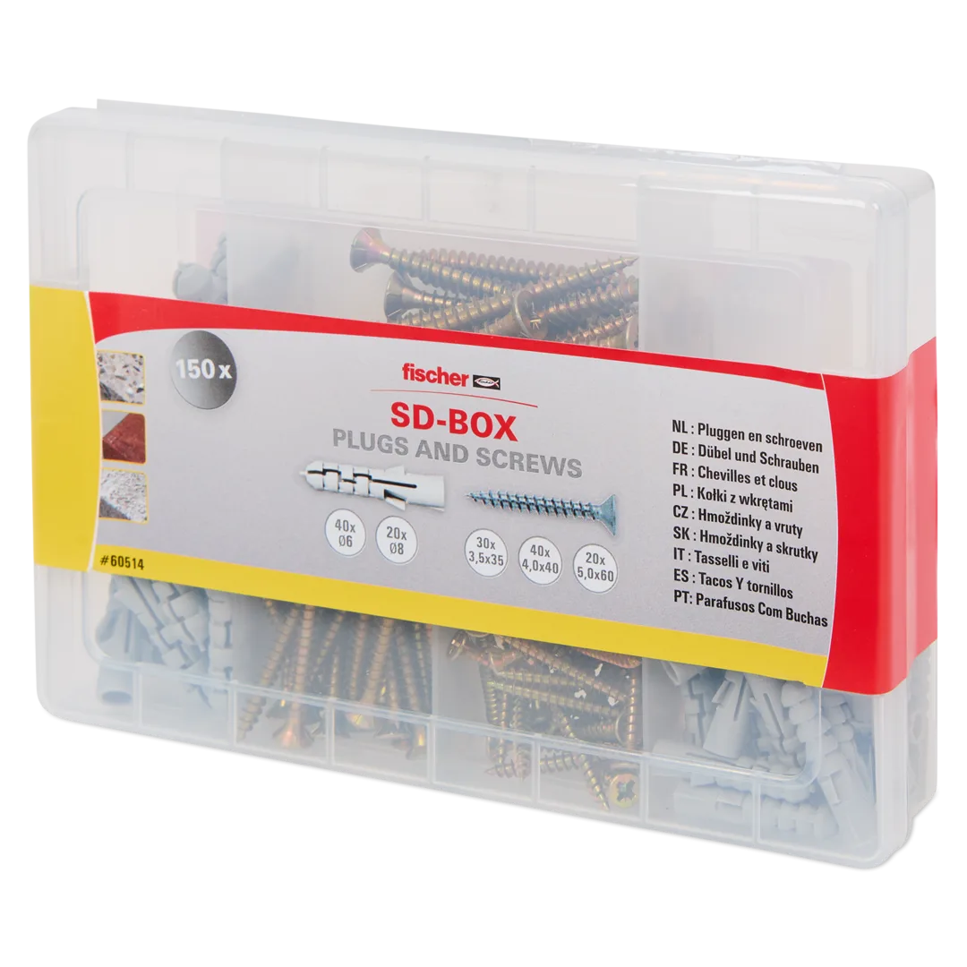 Fischer pluggen- en schroevenbox 150-delig