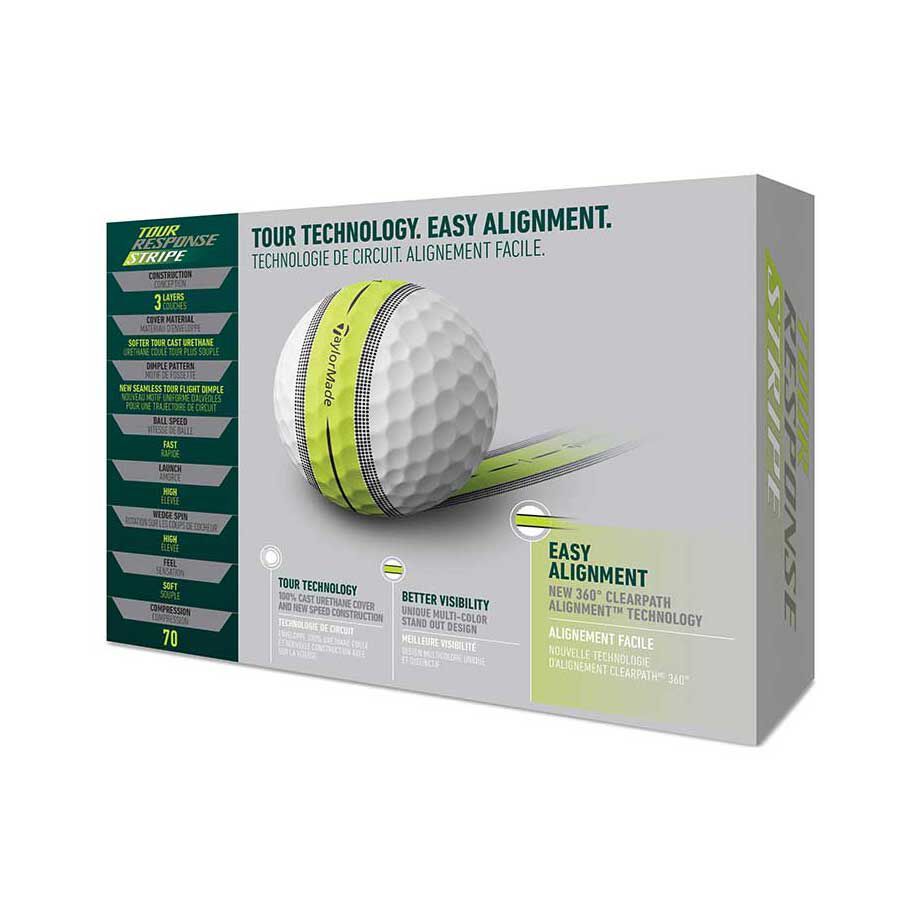 Tour Response Stripe 2023 Golfball Hvit/Gul