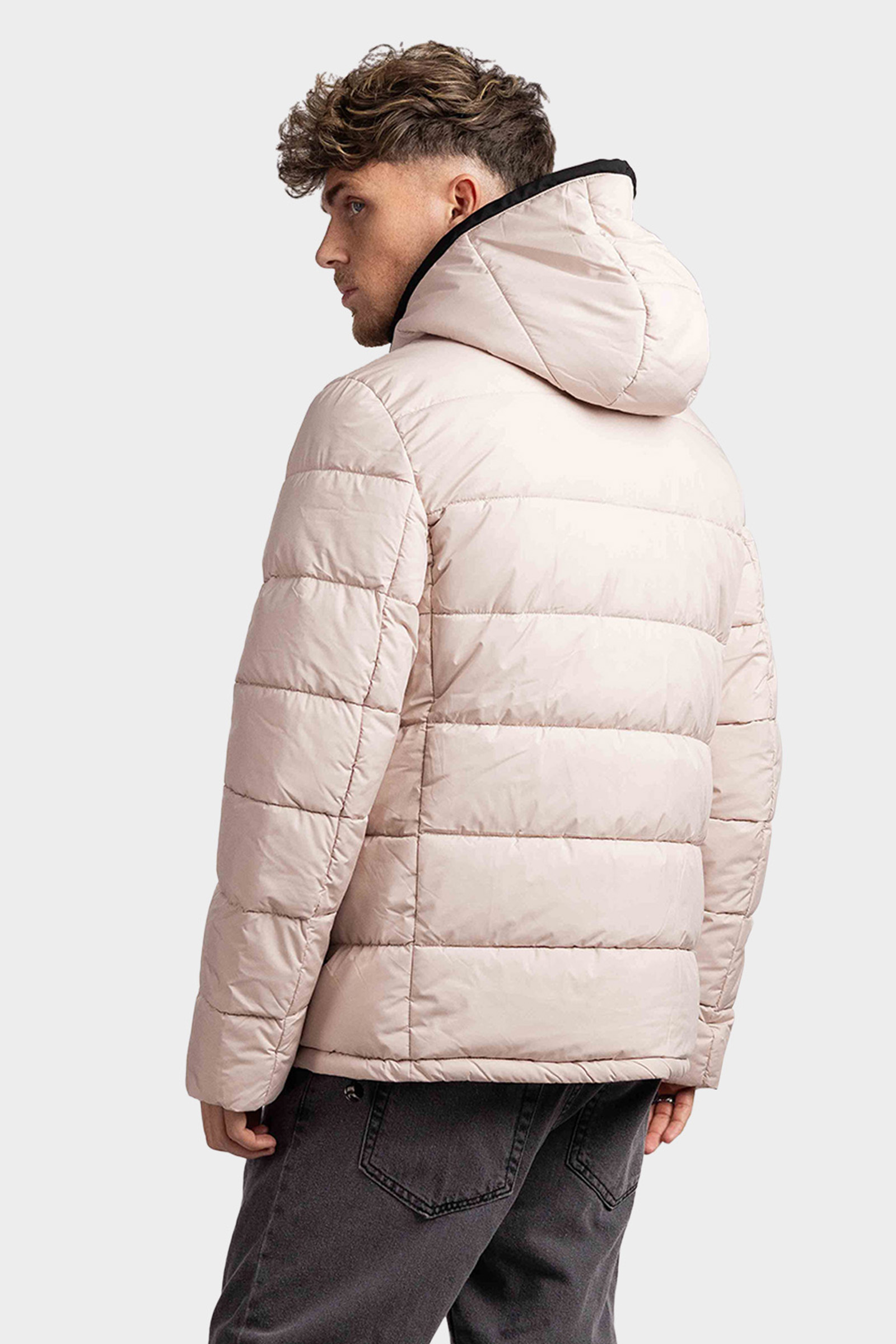 AB Lifestyle Matte Puffer Winterjas Heren Roze