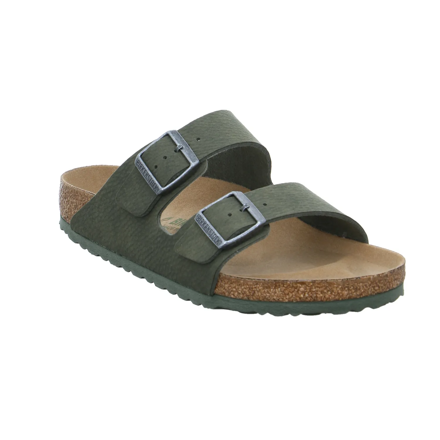 BIRKENSTOCK Bio-Mûles Olive Lederimitat
