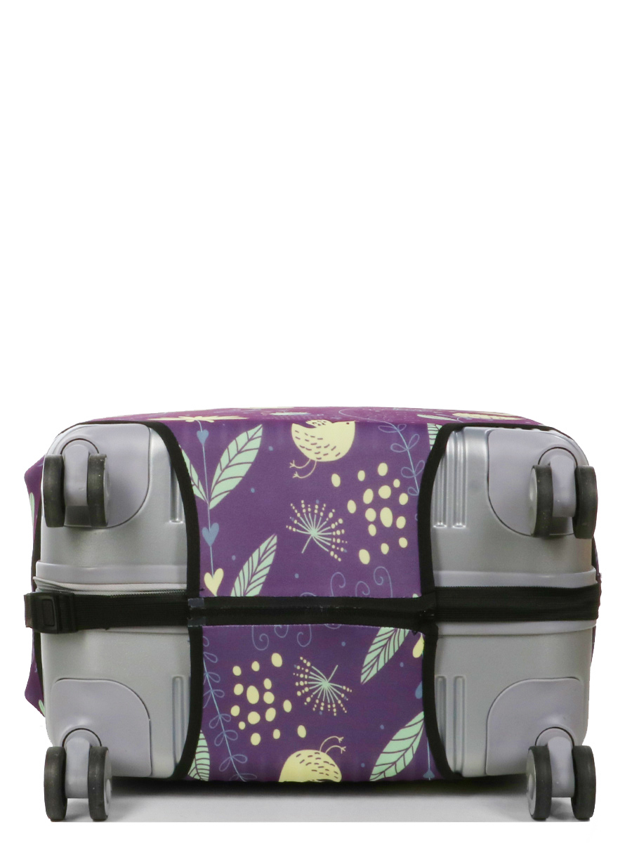 Housse de valise Periea Purple with Yellow Birds M