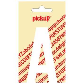 Pickup plakletter A wit mat 90 mm