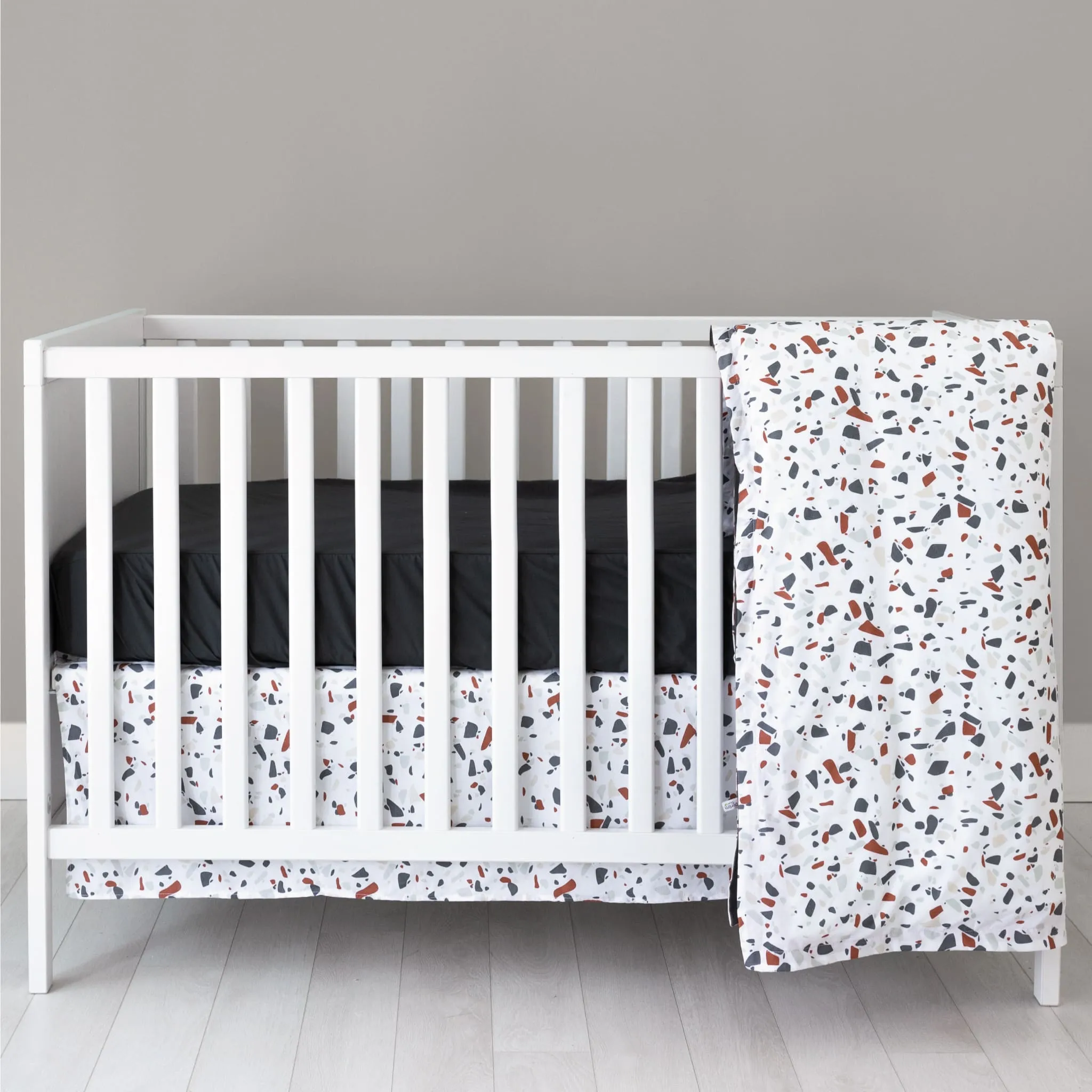 Perlimpinpin Drap Contour pour Lit de Bébé - Charbon