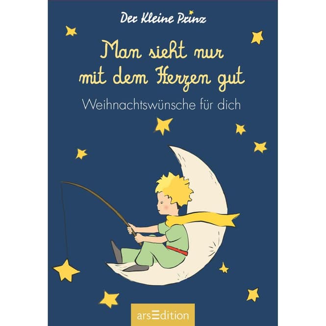 Der kleine Prinz - Man sieht nur mit dem Herzen gut - Weihnachtswünsche für dich - Kartenbox