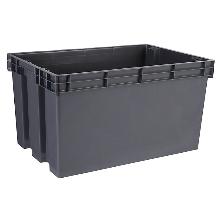 Boîte en plastique recyclé GoodHome Xago gris 51 L (L)
