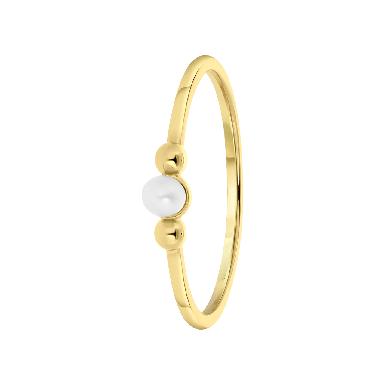 Zilveren goldplated ring zoetwaterparel