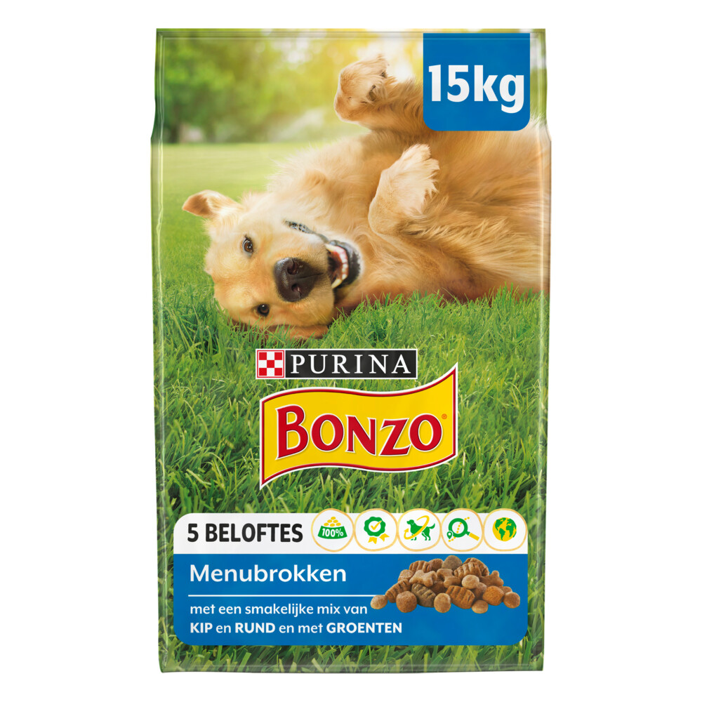 Bonzo Droogvoer Adult Menubrokken Kip15 kg