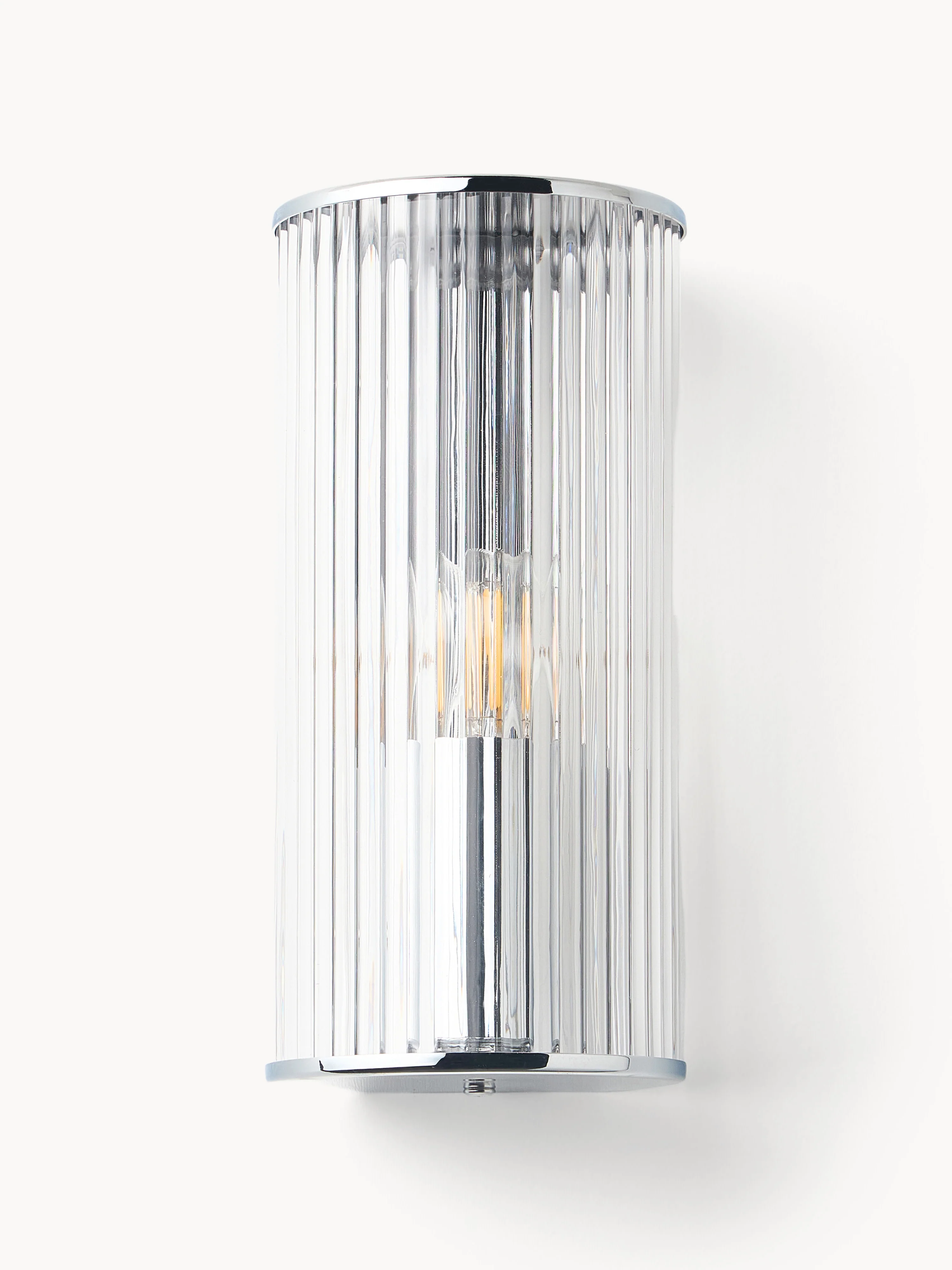 Wandlamp met geribbeld glas Emmi