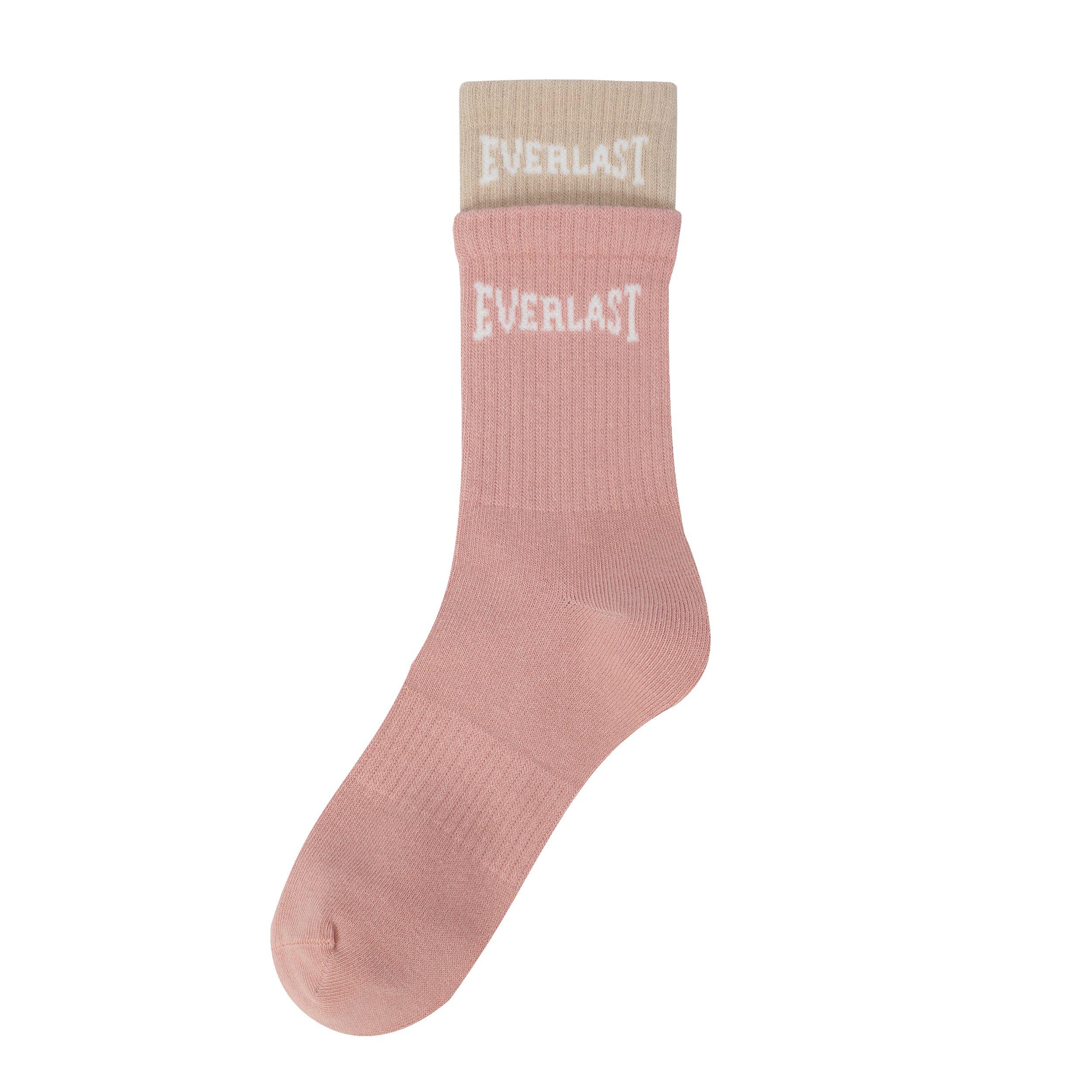 Everlast 2 Pack Ribbed Crew Socks Womens