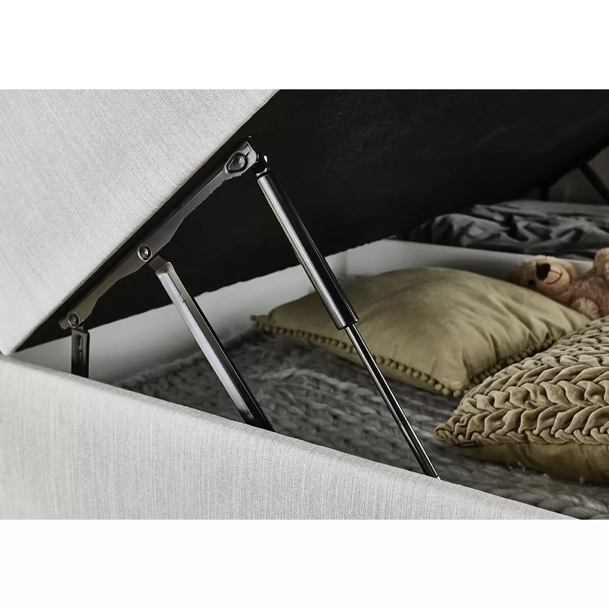 Boxspringbett CATANIA 160x200 Hellgrau