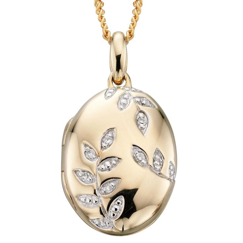 Collier photo - diamant -  Chaine en Or 375 de 41cm - Pendentif en Or 375/1000