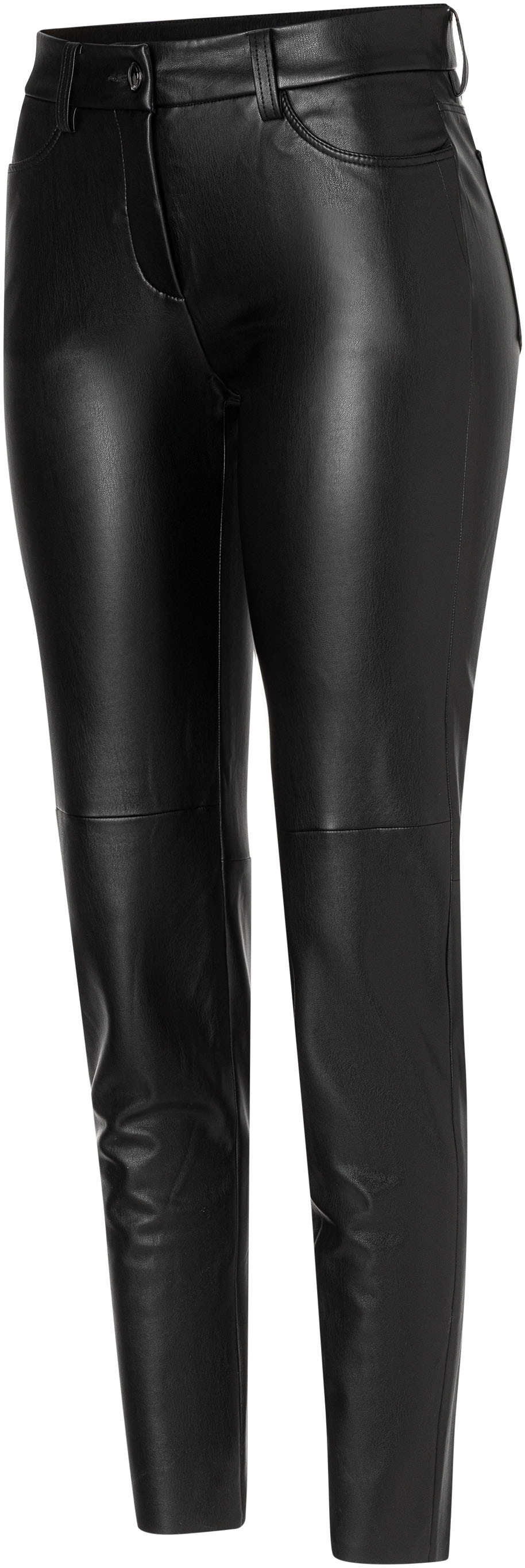 MAC Lederimitathose »SKINNY«  mit Taschen