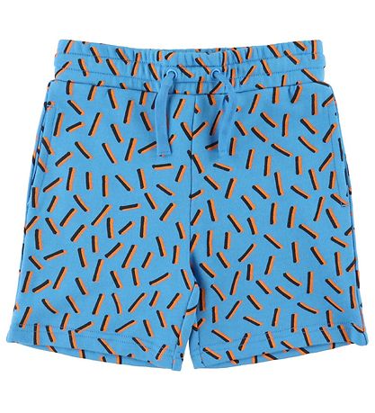 Stella McCartney Kids Sweatshorts - Blau m. Orange