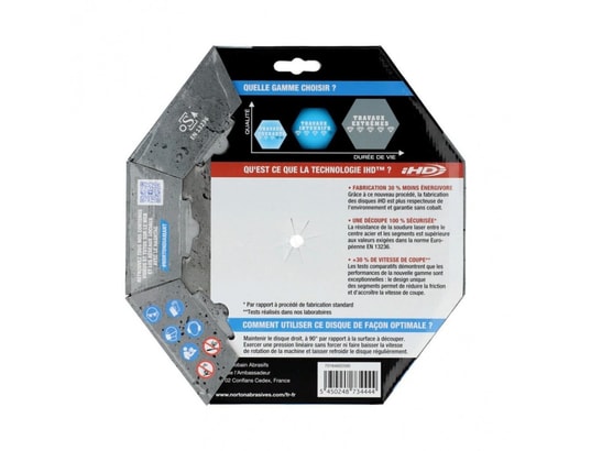 NORTON - Découpeur universel Disque diamant intensif segmenté pour matériaux de construct...