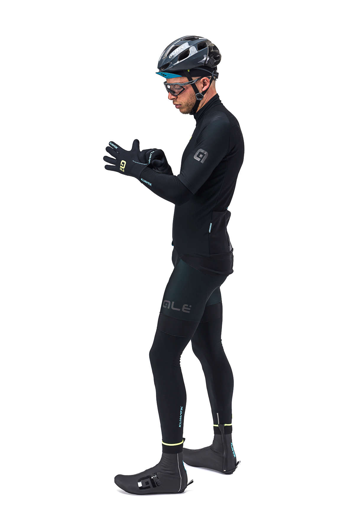 Ale Klimatik Overschoenen Zwart/Geel