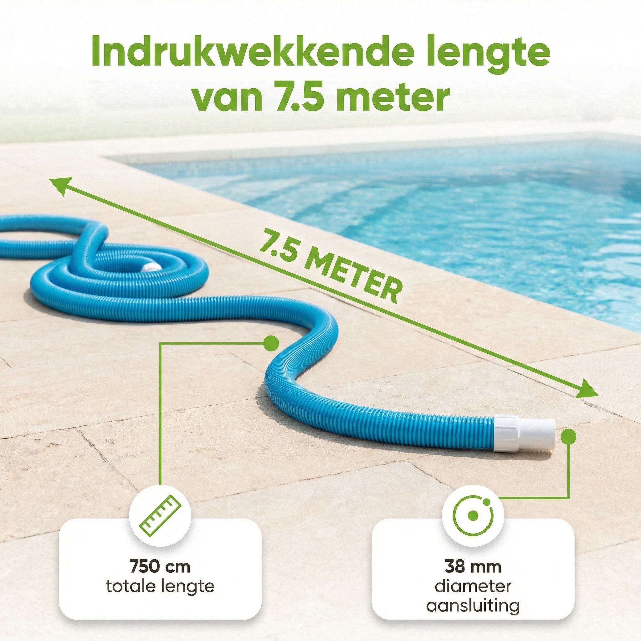 Intex bodemzuigerslang - 750 cm