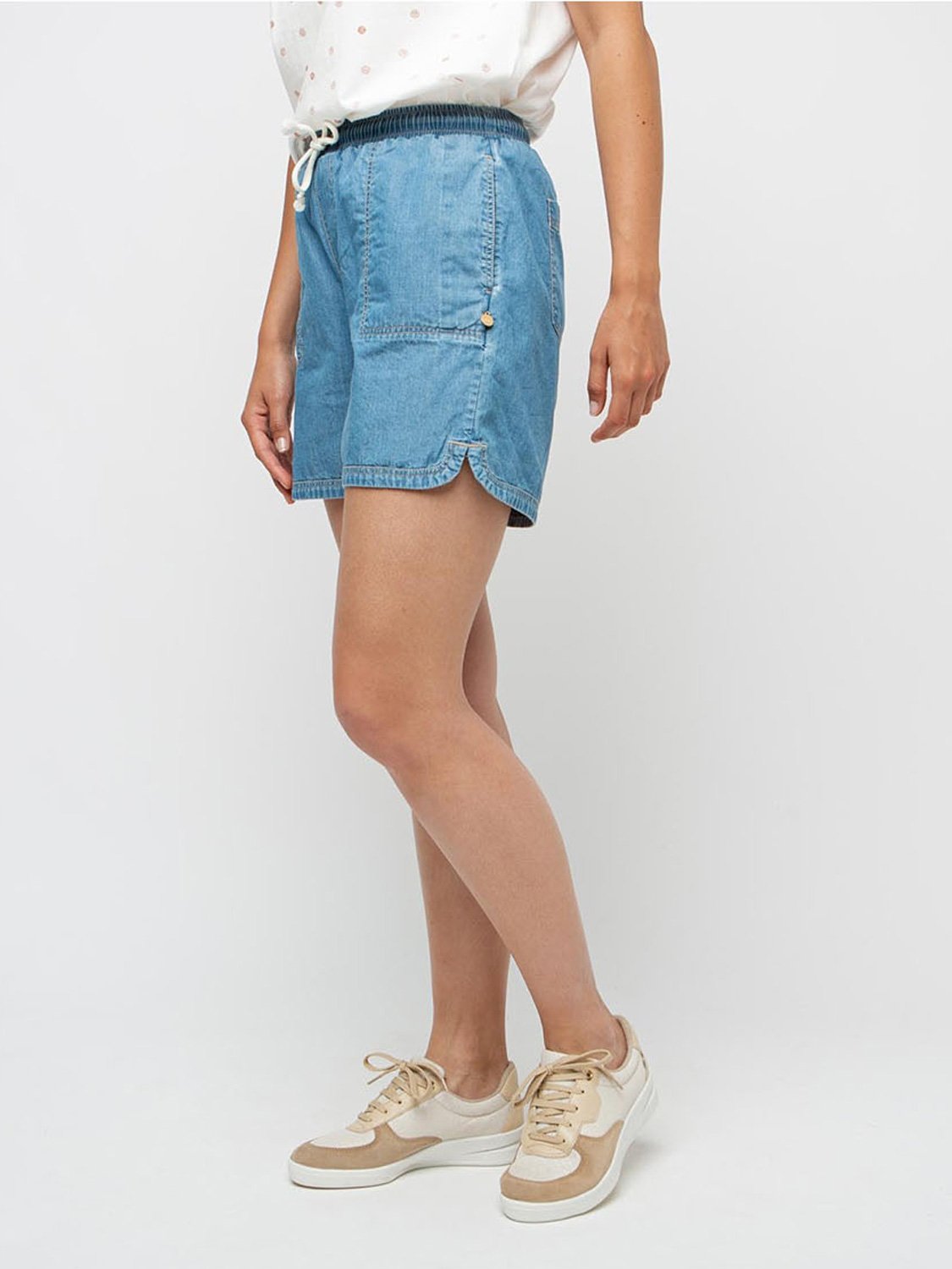 Short Femme Coton Biologique Bleu