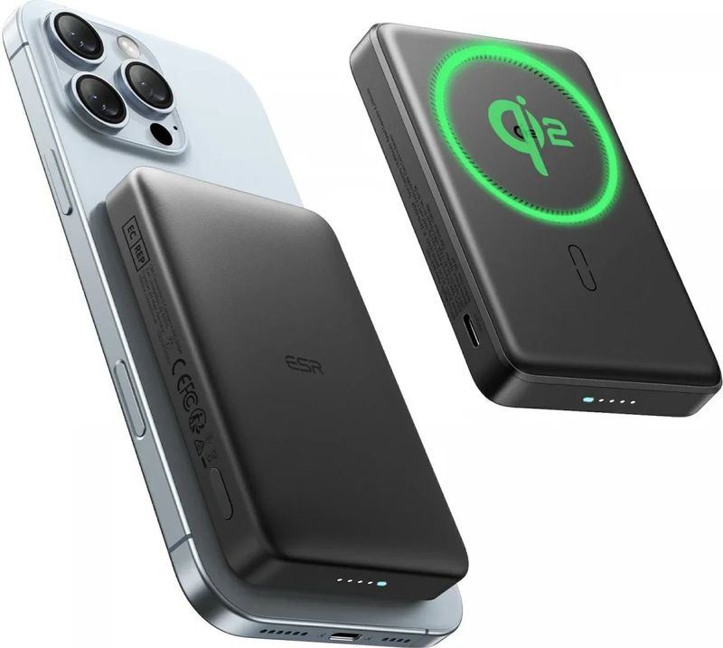 Esr - Qi2 Magslim - Powerbank - Zwart - 10000mAh