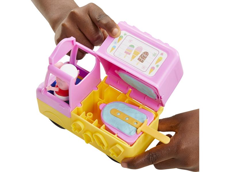 Play-Doh Knetspielzeug Peppa`s Ice Cream Playset Peppas Eiscreme-Spielset mit 5 Knetdosen
