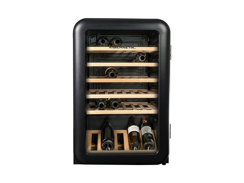 Kibernetik Weinkühlschrank WKH49S Rechts, Schwarz Weinklimaschrank