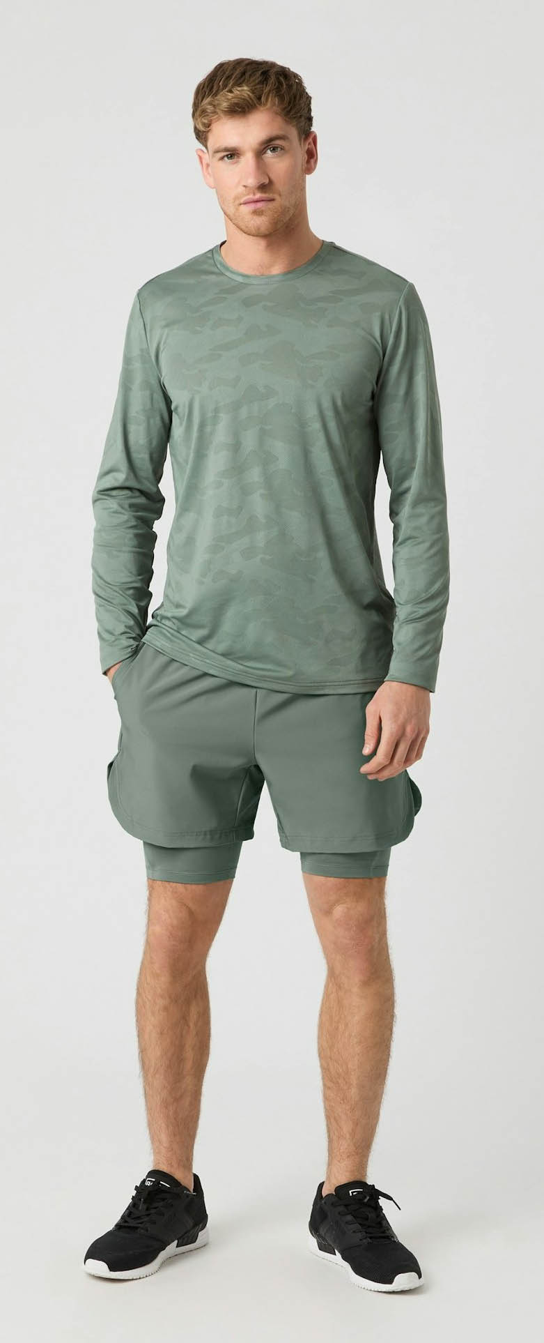 Borg 2in1 Shorts Herre GN081/Agave Green