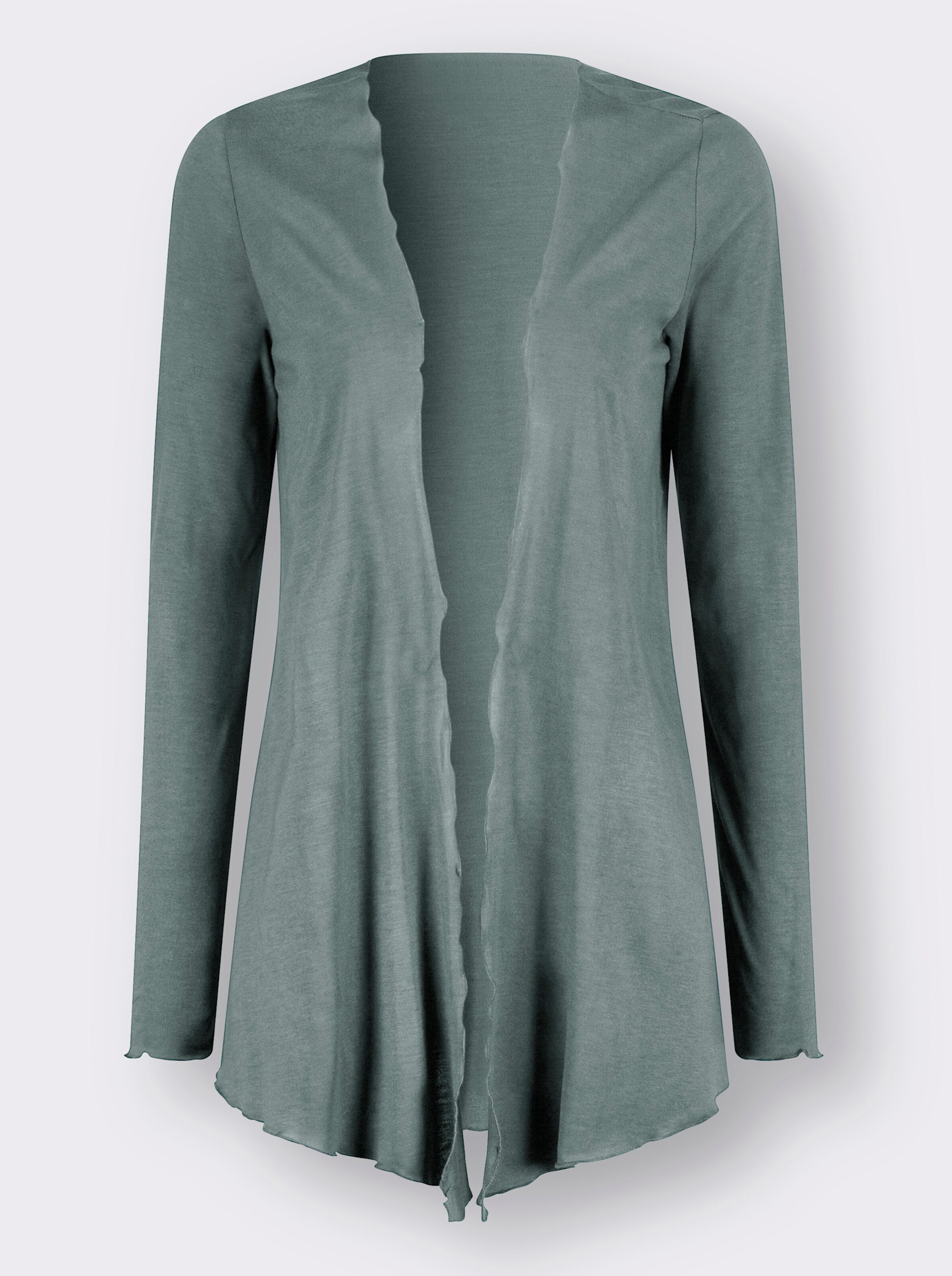 Shirtjacke mit Rüschenabschluss