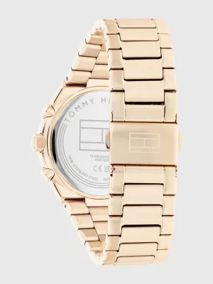 Relógio Cranation com pulseira em aço inoxidável dourado
