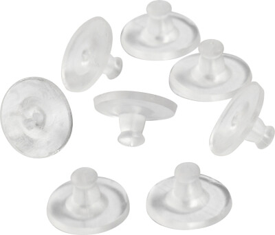 Lås Til Ørestik - Ø 10 MM - Transparent - 10 Par