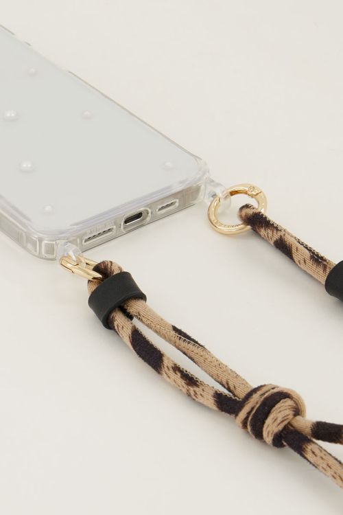 Transparant telefoonhoesje met parels