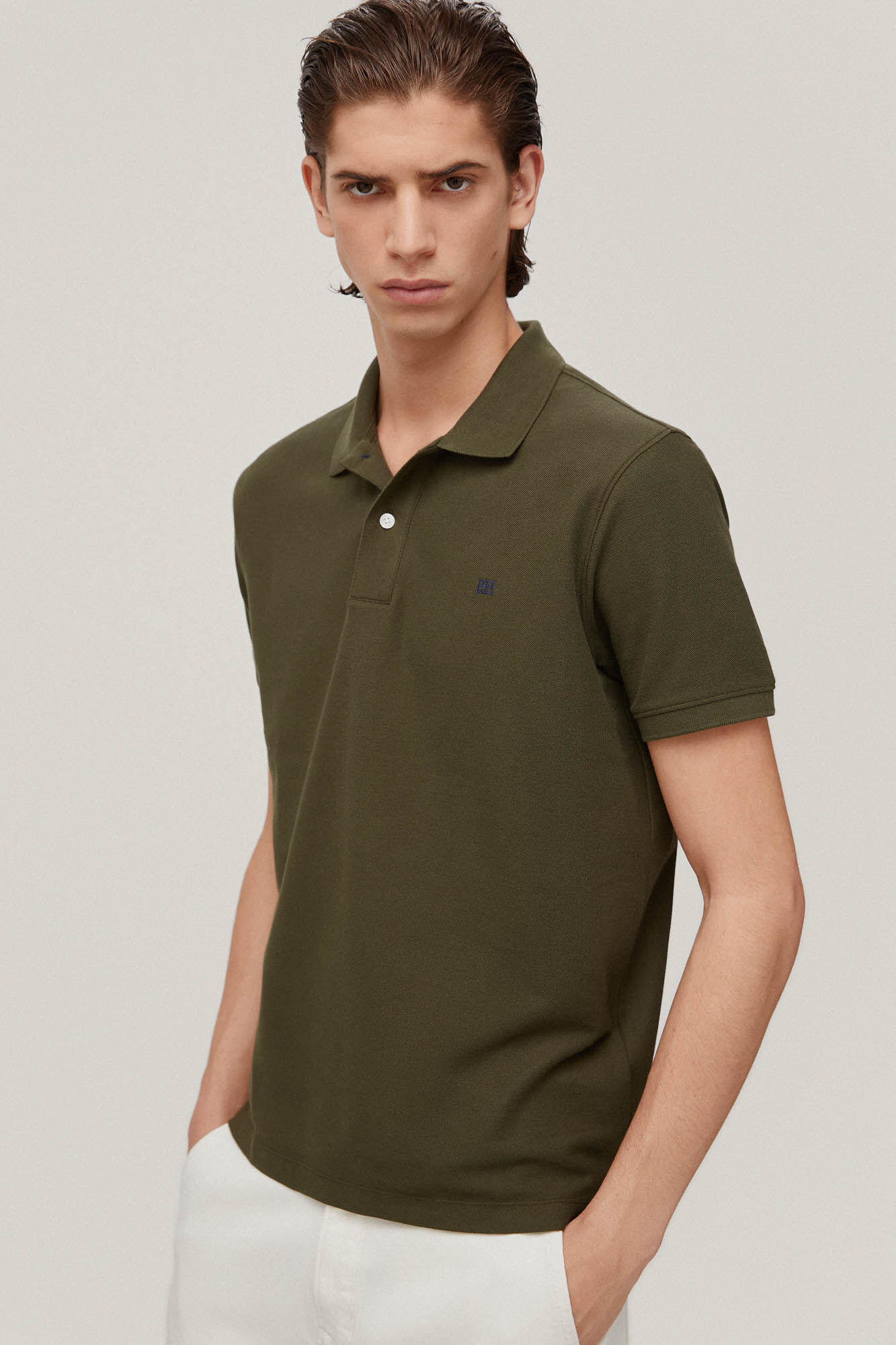 Camisa polo com logotipo - Verde