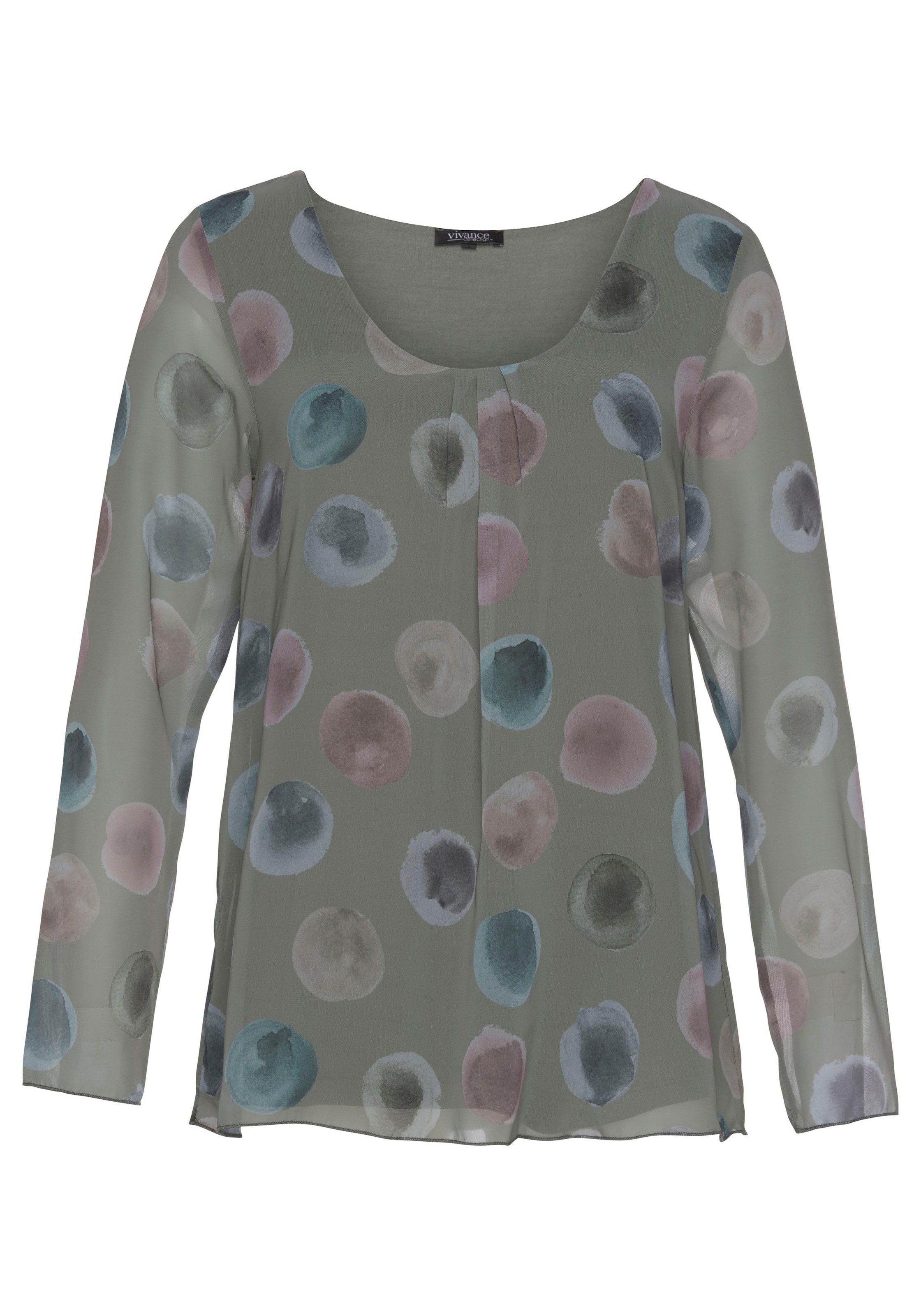 Aniston SELECTED Schlupfbluse , mit blickdichtem Jerseyfutter