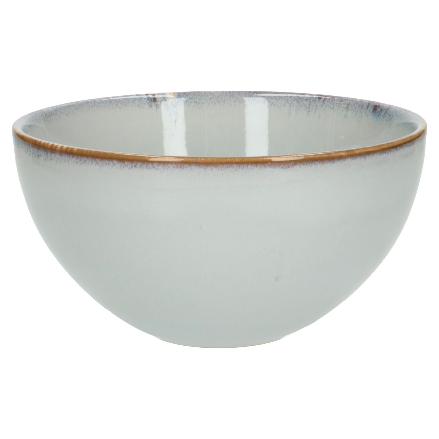 Schaal reactieve glazuur, steengoed, grijs, Ø 18 cm