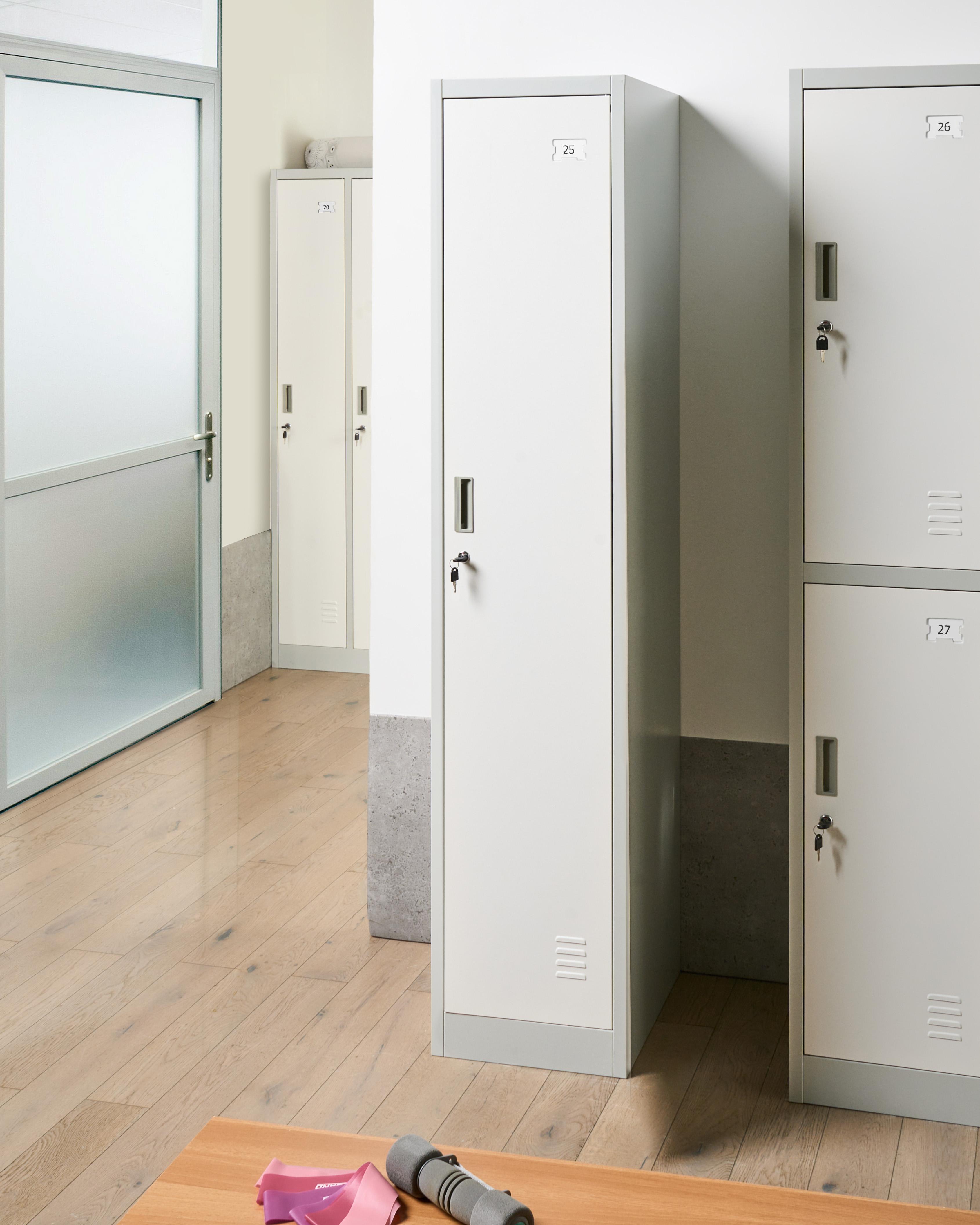 Locker met 1 deur ATHLETE Metaal Grijs/wit