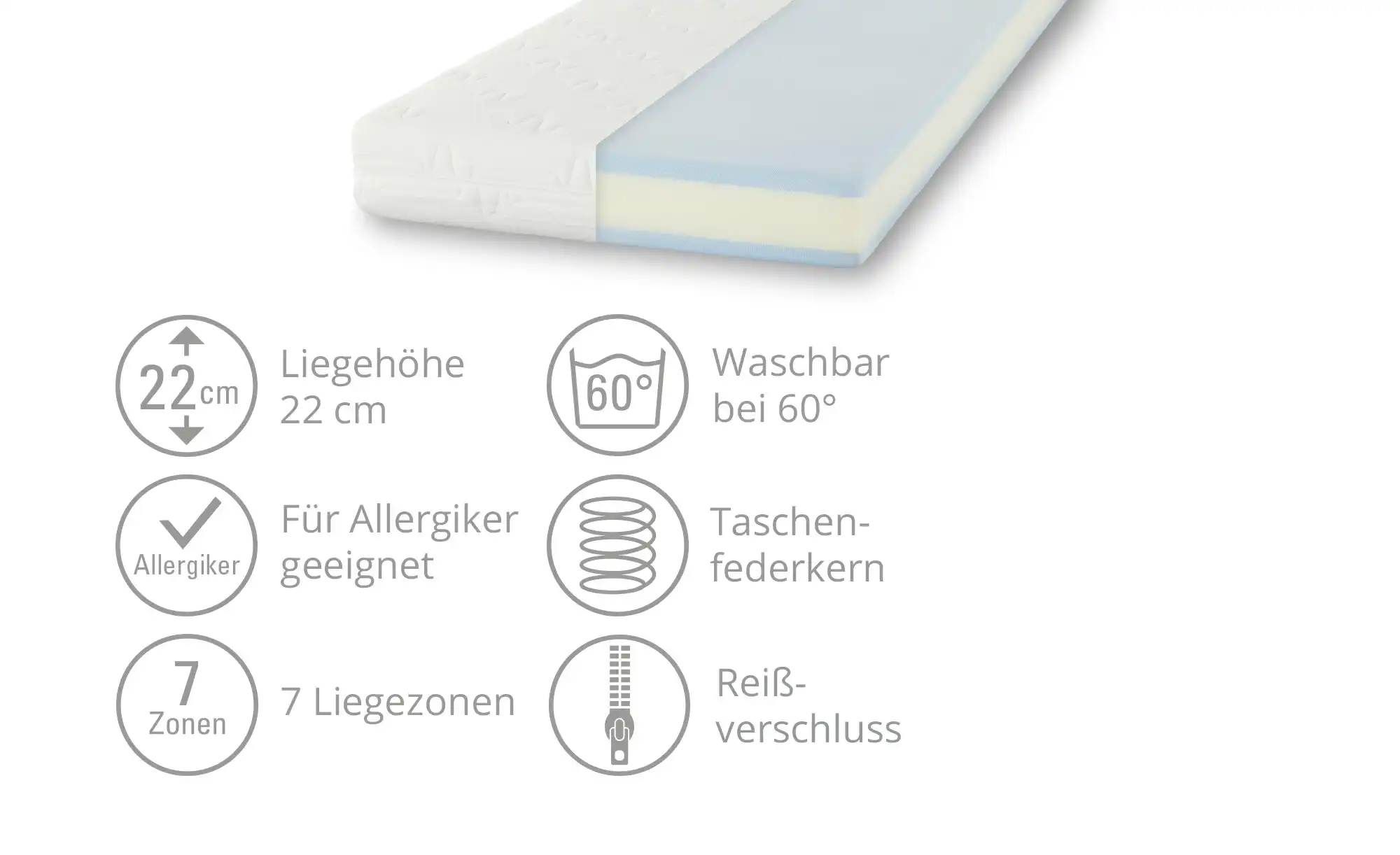 Tonnentaschenfederkernmatratze Herkules