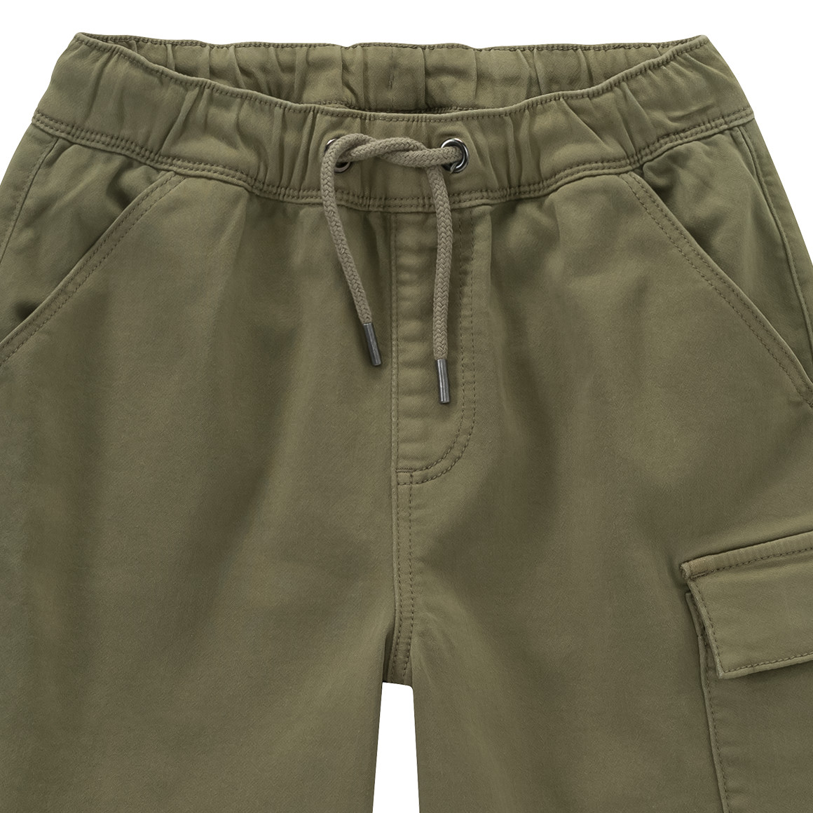 Beatwear Jungen Pull-On Shorts mit Tunnelzug oliv