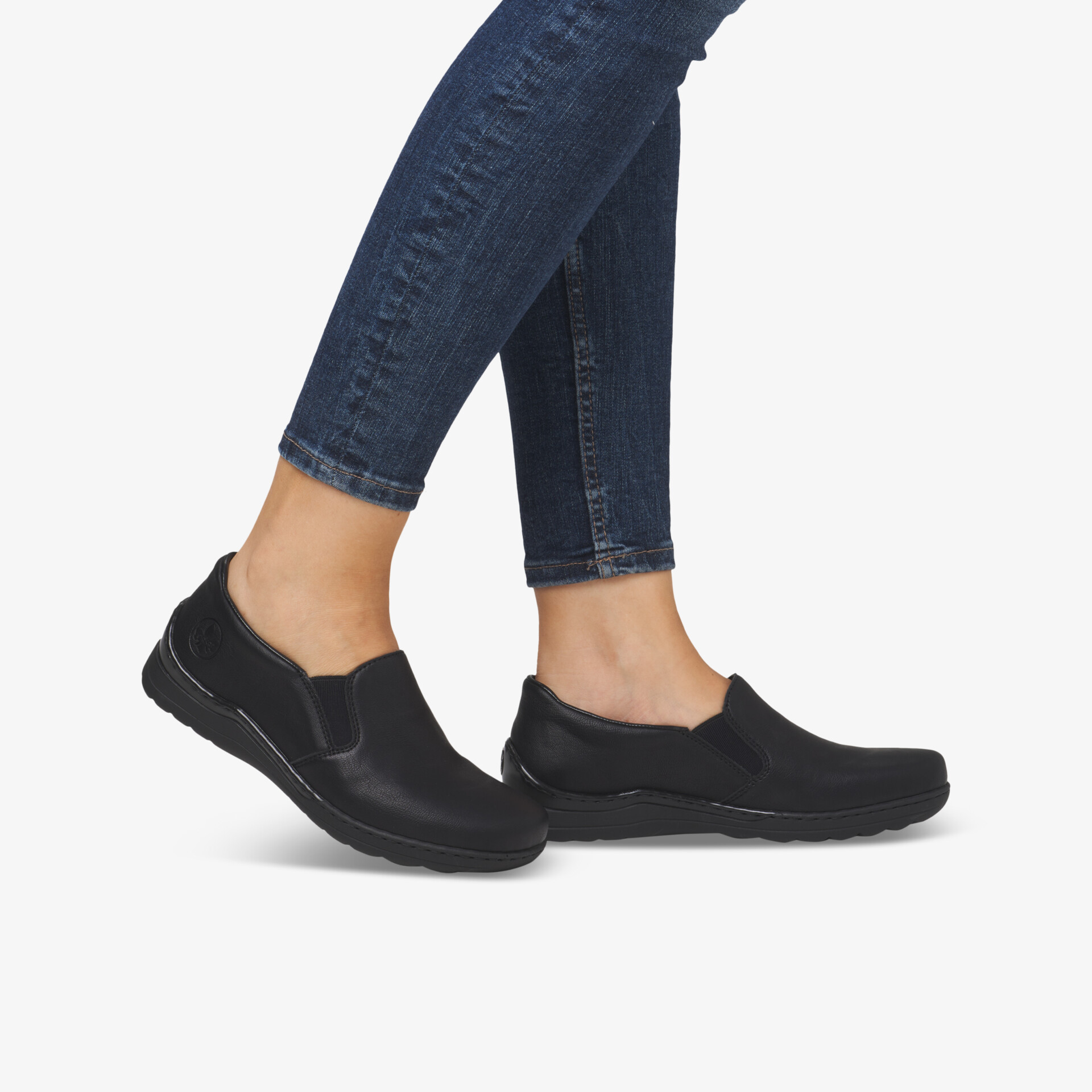 rieker Damen Slipper schwarz
