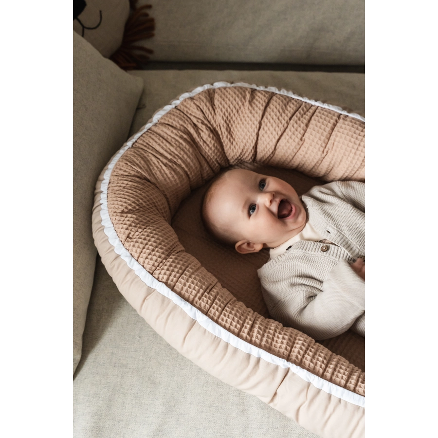 ULLENBOOM Kuschelnest Waffelpique sand